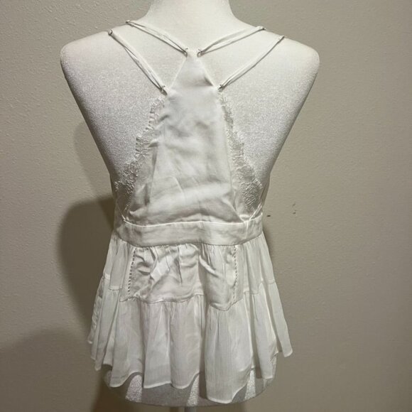 ALLSAINTS White Lace Trim Flowy Camisole Size 4 NWOT - Picture 4 of 6
